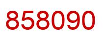 Number 858090 red image