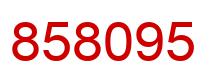 Number 858095 red image
