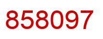 Number 858097 red image