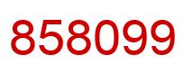 Number 858099 red image