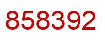 Number 858392 red image
