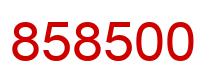 Number 858500 red image