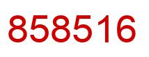 Number 858516 red image