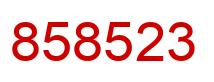 Number 858523 red image