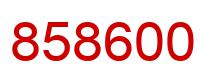 Number 858600 red image