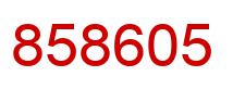 Number 858605 red image