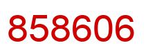 Number 858606 red image