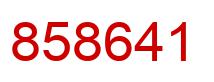 Number 858641 red image