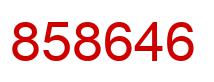Number 858646 red image