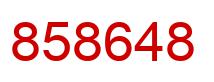 Number 858648 red image
