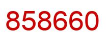 Number 858660 red image