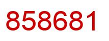 Number 858681 red image