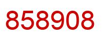 Number 858908 red image