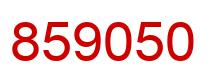 Number 859050 red image