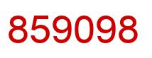 Number 859098 red image