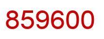 Number 859600 red image