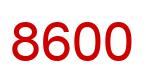 Number 8600 red image