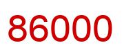 Number 86000 red image