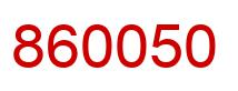 Number 860050 red image