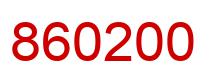 Número 860200 imagen rojo
