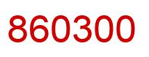 Number 860300 red image