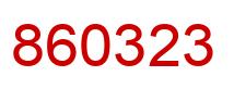 Number 860323 red image
