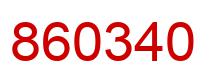 Number 860340 red image