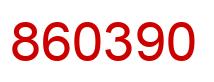 Number 860390 red image