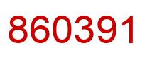 Number 860391 red image