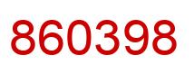 Number 860398 red image