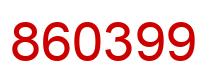 Number 860399 red image