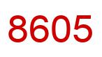 Number 8605 red image