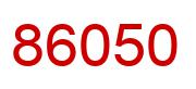 Number 86050 red image