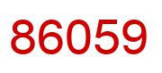 Number 86059 red image
