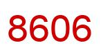 Number 8606 red image