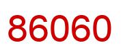 Number 86060 red image