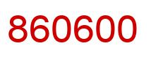 Number 860600 red image