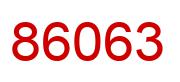 Number 86063 red image