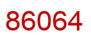 Number 86064 red image