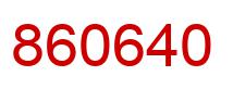 Number 860640 red image
