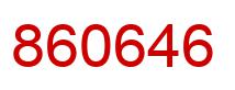 Number 860646 red image