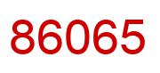 Number 86065 red image