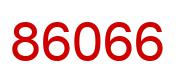Number 86066 red image