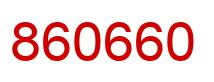 Number 860660 red image