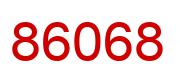 Number 86068 red image