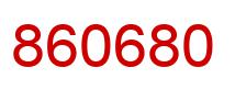 Number 860680 red image