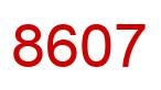 Number 8607 red image