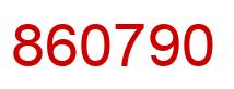 Number 860790 red image