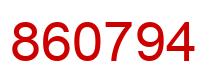Number 860794 red image