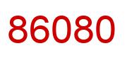 Number 86080 red image